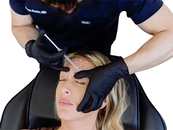Dr. Zayn Endo injecting botox in Rancho Mirage,CA
