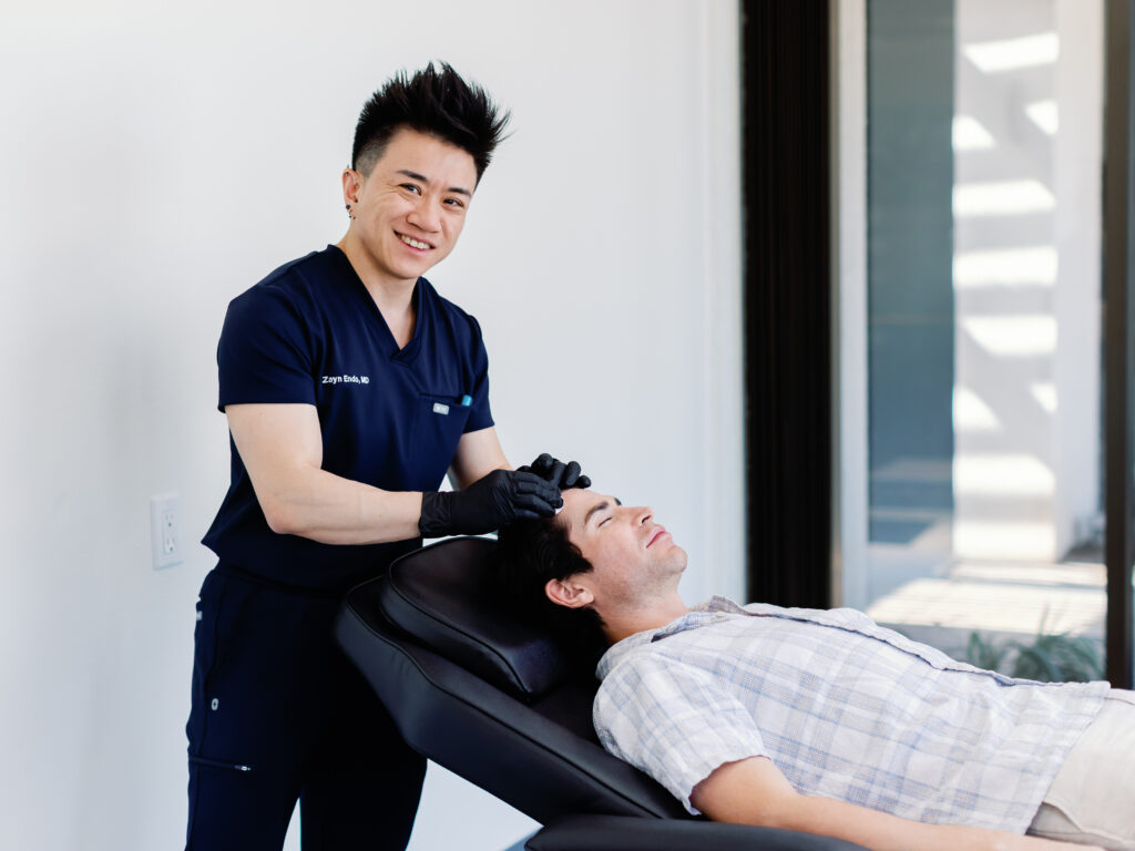 Dr. Endo with a patient